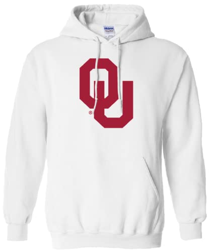 Red & West NCAA Mens Oklahoma Sooners Hoodie Sweatshirt-Oklahoma Sooners-White-XL