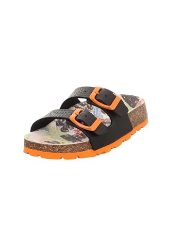 Superfit Sandalia 1-800111 para niña, Negro Naranja 0080, 31 EU
