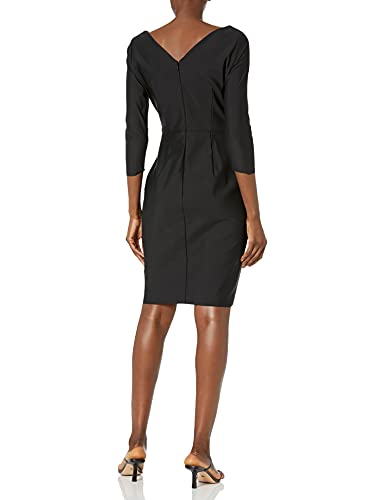 Image of Alex Evenings Women's Slimming Short Sheath 3 /4 Sleeve Cocktail Dress, Wedding Guest