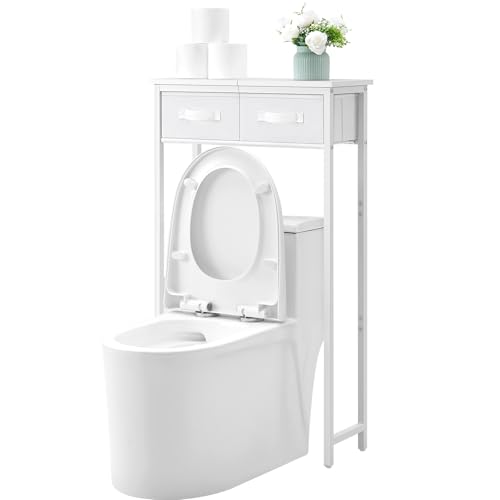 MOHOPE 2-Tier Over The Toilet Storage with 2 Fabric Drawers, Freestanding Above The Toilet Storage...