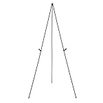 Amazon Basics Easel Display Stand, Instant Floor Poster, Lightweight, Collapsible and Portable with Tripod Base, Black Steel (supports 5 pounds)