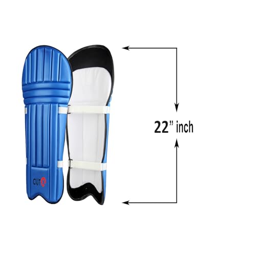 Image of Cutx Cricket Batting Legguard for Kids,Moulded Pad Blue 22 inch for 10 to 12 Years