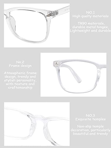 Image of Onrtry Non Prescription Glasses for Men Women Square Clear Lens Eyeglasses