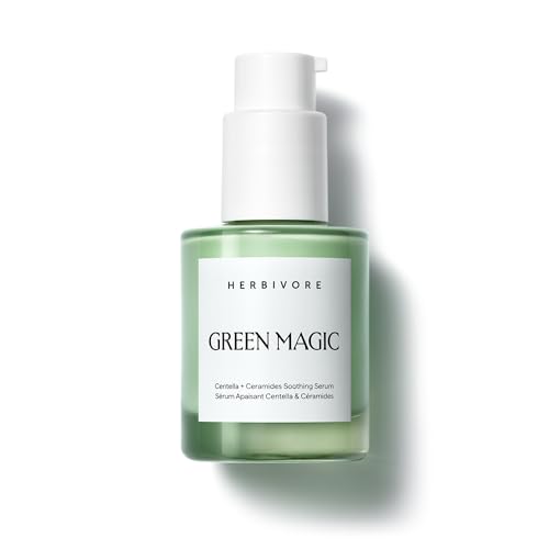 HERBIVORE Green Magic Face Serum | Redness Reducing Cica + Ceremides 1 oz