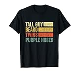 Perfect for kids dude-TALL GUY BEARD TWINS PURPLE HOSER T-Shirt