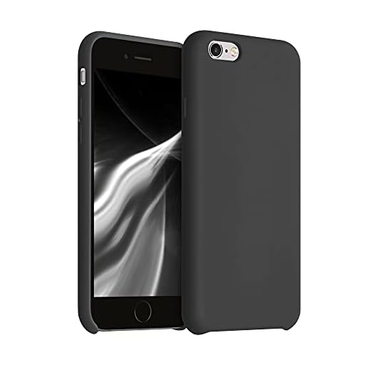 kwmobile Case Compatible with Apple iPhone 6 / 6S Case - TPU Silicone Phone Cover with Soft Finish - Black