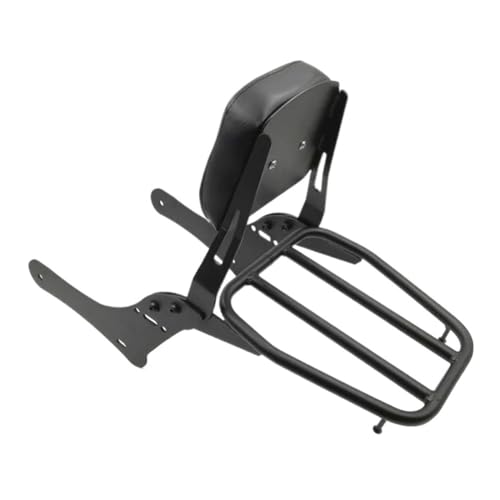Dossier passager amovible Rebel 500 en acier renforcé avec porte-bagages finition noir mat