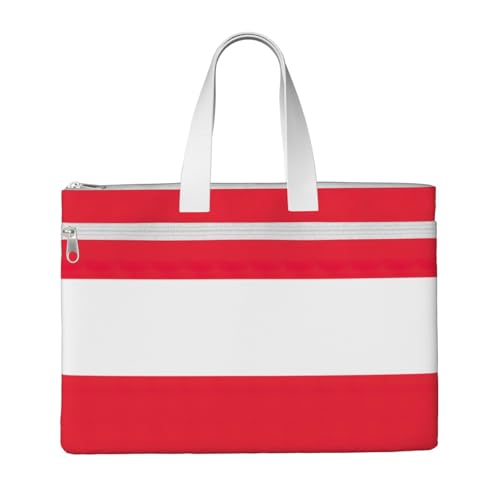 Austrian Flag Canvas Document Bag Briefcase For Professionals And Executives