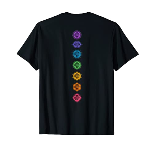 Chakra, buddhism, swirl, rainbow, yoga, symbol, spirituality T-Shirt, Black - Image 2