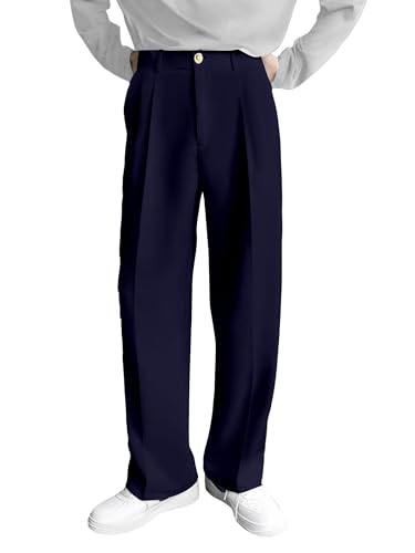 Image of FTX Mens Solid Lycra Blend Relaxed fit Stretchable Baggy Plain Korean Trouser for Men