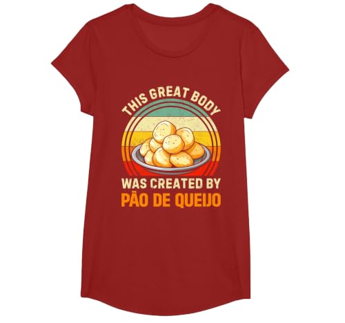 Pao De Queijo Making Brazilian Food Frozen Pao De Queijo T-Shirt, Girls, Cranberry Red, X-Small