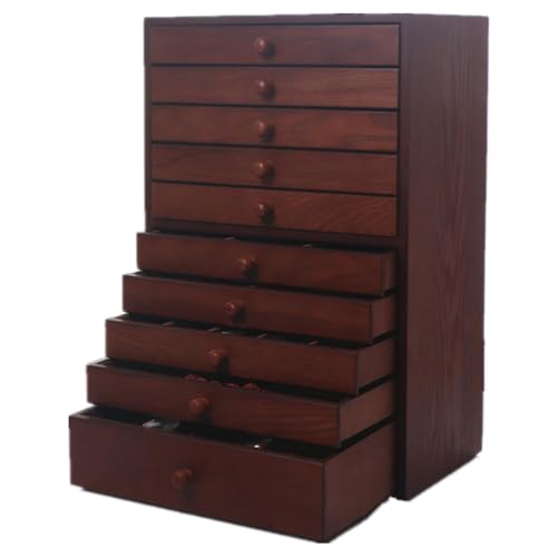 Joyero organizador – Vitrina de madera para guardar aretes, anillos, collares y pulseras