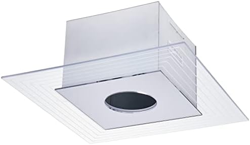 Plafon de Sobrepor Quadrado Monaco com Difusor Espelho para 01 Lâ...