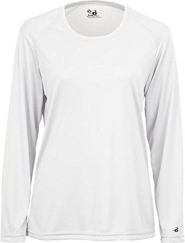Badger Sports B-Core Ladies' L/S Tee White Medium