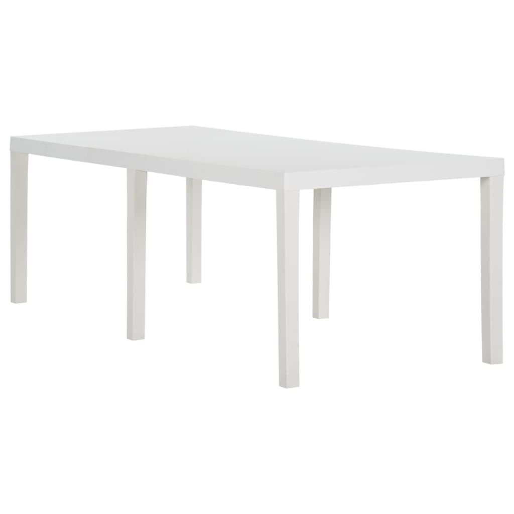 vidaXL Tavolo da giardino 220 x 90 x 72 cm PP Bianco