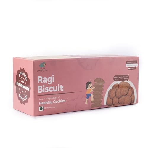 Image of Hungry Bums Ragi Biscuits 160gm (10 Biscuits) | High Fibre & Calcium Millet Cookies | No Maida, No Added Sugar, No Preservatives, No palm oil | Ready to eat | Healthy Snacks for Kids & Adults