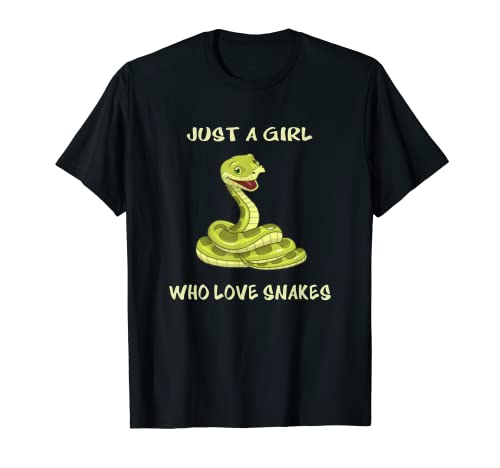 Solo una chica que ama a las serpientes corazón amante de las serpientes San Valentín Camiseta Cover