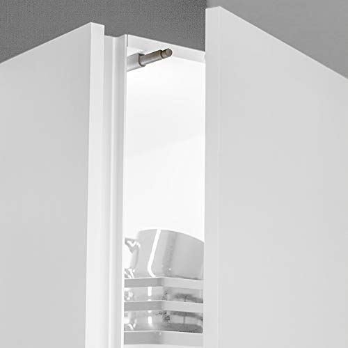 Emuca - Sistema push para puerta de mueble con pistón amortiguador, gris, Set de 10 piezas