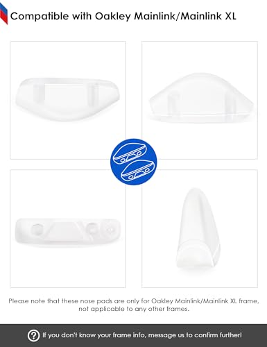 Image of BLAZERBUCK Replacement Nose Pads Nose Piece for Oakley Mainlink OO9264 Sunglasses - Clear