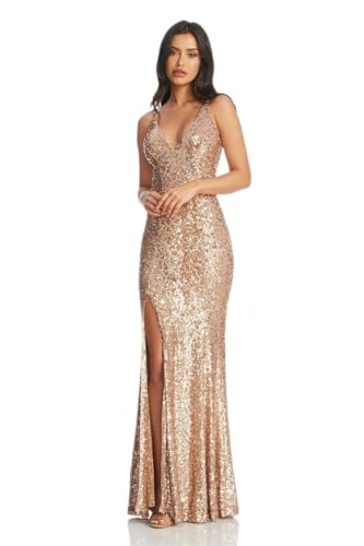 Image of Dress the Population Sequin Gown Iris