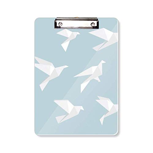 Porte-bloc A4 pigeon origami rigide pour écrire debout sans table facilement