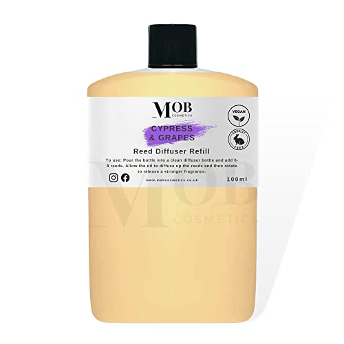 Designer & Fine Fragrance Reed Diffuser Oil Refill 100ml - Highly Concentrated (Cypress & Grapes)