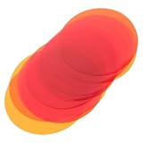 JUMPLAWN 25 Stück Roter Pet Farbfilter Gel Diffusor für LED Deckenspots mit Selbstklebefunktion zur Farbkorrigierung im Wohnzimmer und Beim Lesen