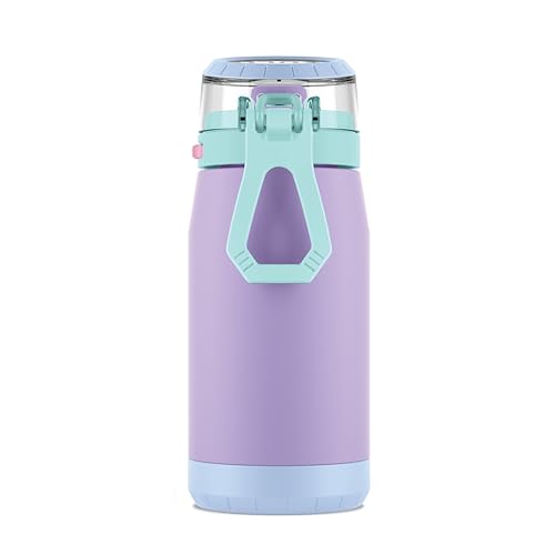 Image of ZULU Kids Flex 12oz Stainless Steel Insulated Water Bottle, Toddler Cup with Silicone Spout, Leak-Proof Locking Flip Lid and Carry Loop for School Backpack, Lunchbox, and Outdoor Sports, Sugar Fairy