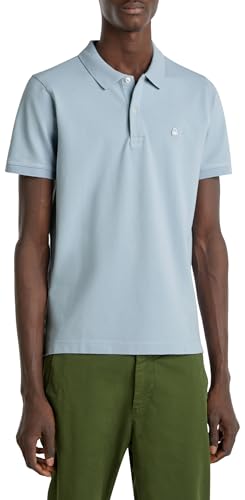 United Colors Of Benetton Maglia Polo M/M 3WG9U301Z, Grigio, L Uomo - 5