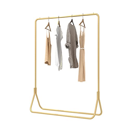 Portant à vêtements en métal doré style nordique moderne pour dressing chic