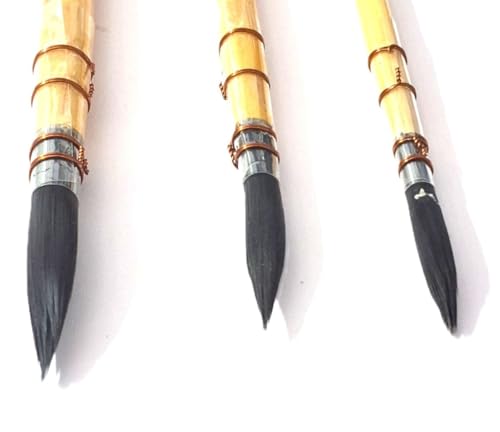 Image of Art Asia Synthetic Hair Mop Brush for Painting, Watercolor and Acrylic Paintbrush Set for Artists Paint Brush, Set of 4