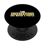 Funny National Cheesesteak Day Philly PopSockets Swappable PopGrip