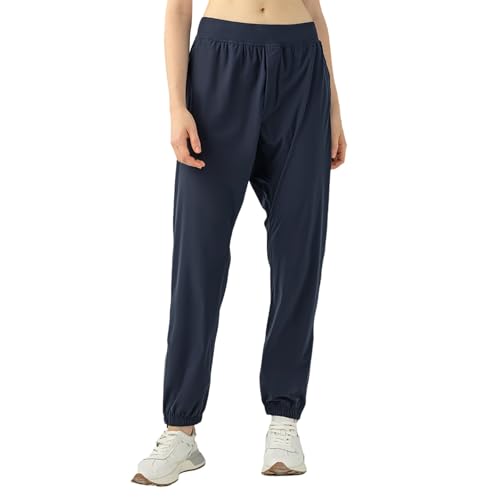 Mallas deportivas para mujer, push up, cintura alta, transpirables, cómodas, para correr, fitness, deporte, correr, correr, correr, abdomen, algodón, pantalones de entrenamiento para mujer, marine, L