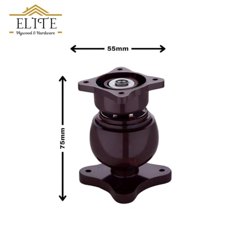 Image of Elite Heavy Duty Wall Mounted Magnetic Door Stopper Catcher, Size 5 Number, for Main Door, Bed Room Door, and All Other Type Doors Protection, Pack of 4 (Brown)