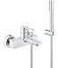 Produktbild GROHE Lineare - Einhand- Wannenbatterie (Auslauf mit Mousseur, mit Temperaturbegrenzer, eigensicher gegen Rückfließen, mit Brausegarnitur), chrom, 33850001