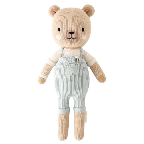 Image of cuddle + kind Charlie The Honey Bear Regular 20" Hand-Knit Doll – 1 Doll = 10 Meals, Fair Trade, Heirloom Quality, Handcrafted in Peru, 100% Cotton Yarn