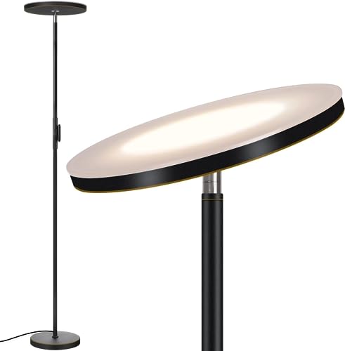 Keepsmile Abajur de piso RGB, luminárias modernas de piso de iluminação dupla lateral para sala de estar luminosa luminária em pé cores modos de ângulo de brilho lâmpada de chão ajustável com controle remoto