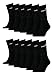 PUMA Unisex Crew Tennissocken Sportsocken Socken für Damen Herren 12 Paar, Farbe:200 - black, Socken & Strümpfe:43-46