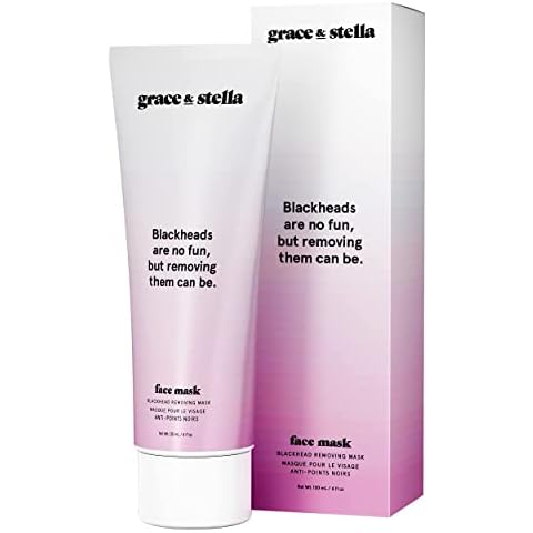 Blackhead Remover Peel Off Face Mask (120ml) - Vegan - Black Head Remover Mask - Charcoal Face Mask Pore Strips - Blackhead Mask by grace and stella Cover