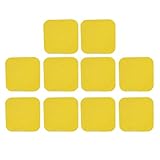 10PCS Soccer Spot Marker, Square Flat Soccer Floor Dots for Speed Training, 23cm PP Training Accessory with Optimal Visibility for Outdoor Basketball Football Games (Yellow)