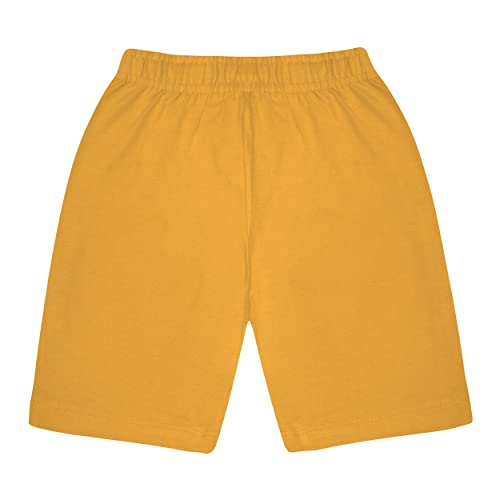 Image of KYDA Kids Boys 100% Cotton Printed Shorts Soft Breathable Elastic Waist Multicolor Casual Summer Wear, Playwear Shorts for Boys (Pack of 4)