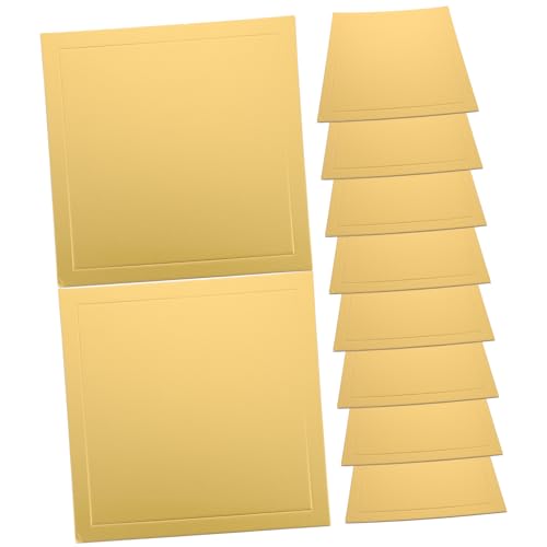 HEALLILY 10pcs Square Cake Board Thick Cardboard Cake Drums for Weddings Birthdays and Parties Smooth Edges Lightweight Base for Pastries Cupcakes and Desserts