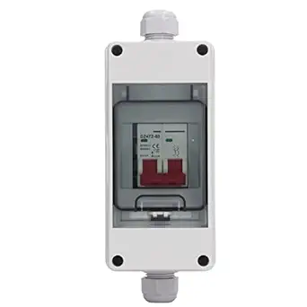 Photovoltaic Electrical Isolator Switch, IP65 Waterproof DC500V PV DC Disconnect Switch Easy Installation Fine Workmanship for Household (32A)