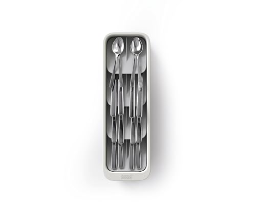 Image of Joseph Joseph DrawerStore Compact Tiered Flatware Cutlery Kitchen Drawer Organizer, Disassembles for Easy Cleaning, Recycled Plastic