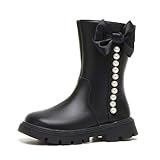 Winter Boots Kinder 22 - Schnee Mädchen Jungen Outdoor rutschfeste Warme Schnee (Black 285 Little Child)
