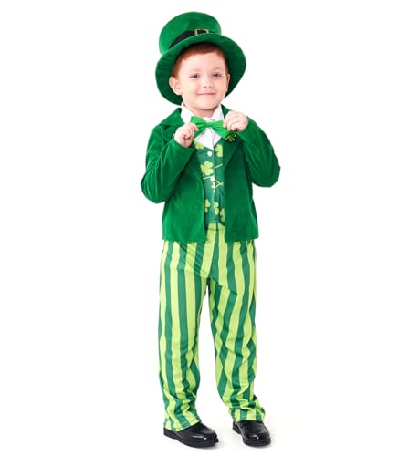 Disfraz Leprechaun Verde para Niños Día de San Patricio miniatura 5