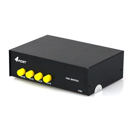 VGA Manual Switching Box 4 in 1 Out Screen Sharing Switching Box for LCD PC Projector Screens