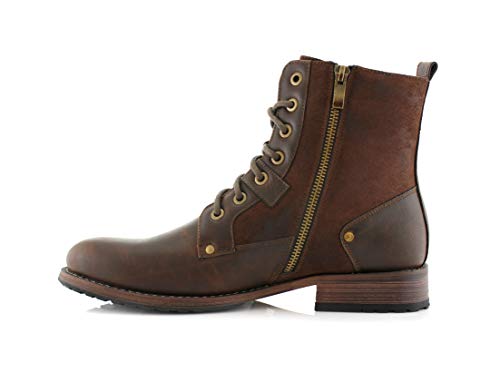 Image of Polar Fox Men's Casual Cap-Toe Ankle Boot Collection | Lace-Up Work, Combat, and Chukka Styles