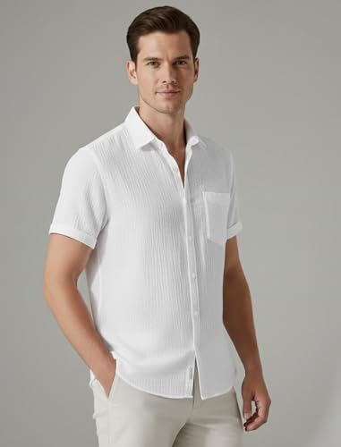 Image of FUNKY RICH Funkyrich Textured Popcorn Shirts for Men || Casual Shirt for Men || Shirt for Men|| Men Stylish Half Sleeve Shirt || Men Fancy Shirt