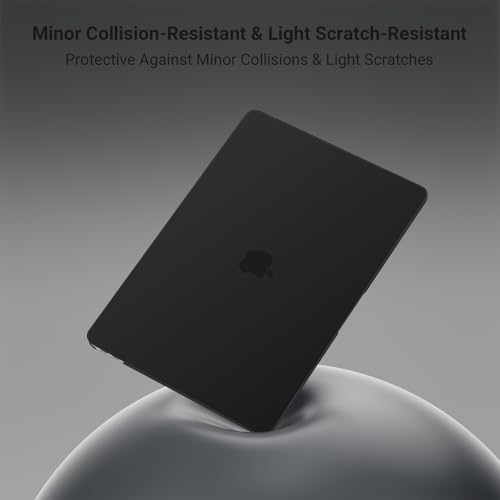 Image of MOSISO Compatible with MacBook Air 13 inch Case 2022 2021 2020 2019 2018 Release A2337 M1 A2179 A1932 Touch ID, Plastic Hard Shell Case & Keyboard Cover for MacBook Air 13.3 inch Case, Black